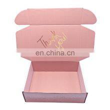Custom Logo Printing Personalised Ecommerce Cardboar Paper Boxes Pink Shipping Subscription Mailer Packaging Box With Logo