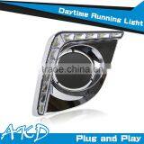 AKD Car Styling 2014-2015 Toyota Yaris DRL New Yaris DRL Daytime Running Light Good Quality LED Fog lamp