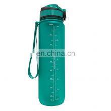 2021 Ready to Ship Eco Friendly Portable Tritan BPA Free Frosted Plastic Motivational Milk Jug Water Bottle 1 Litre Fitness thumbnail-4