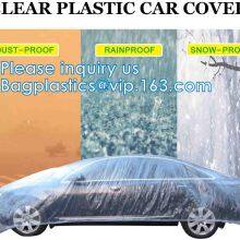 Disposable Plastic Car Cover with Elastic Band Medium Size, Kit De Protection, Car Clean Kit, car protection disposable