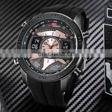 Low Moq KAT-Wach KT714 Mens Digital+Quartz Wrist Watches With LED&Auto Date Display Silicon Sport Watches thumbnail-4