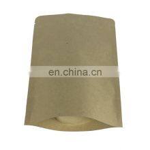 Plain Foil Lined Zipper Stand up Pouch Food Grade Kraft Paper Bag With Valve thumbnail-3
