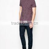 Wholesale Custom Mens Check Short Sleeve Shirts thumbnail-4
