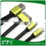 2016 New High Quality Fabric Braided Mobile Phone Usb Charger 2 in 1 Usb Splitter Cable thumbnail-4
