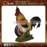 resin decorative rooster beside wheel garden customized gift