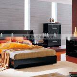 Modern Design Bedroom Black High Gloss Furniture thumbnail-1