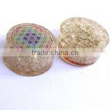 Crystal Quartz Chakra Flower Of Life Orgonite Energy Tower Buster thumbnail-4