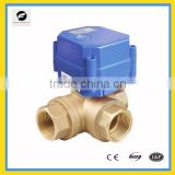 brass 3 Way Electric solenoid control Valve for chilled water 15mm 20mm DC9V DC24V