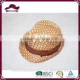 Unisex paper fabric fedora hat made in Alibaba China