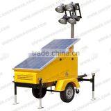 trailer with solar lighting tower