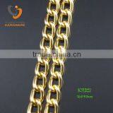 2.6-2.8mm Thick Light Gold Color Curb Shape Chain 15.6*9.8mm