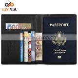 Luckiplus RFID Blocking PU Passport Holder Wallet Cover Case Black