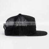 Promotional Wholesale Flat Bill Custom Woven Logo Snapback Mesh Trucker Hats thumbnail-3