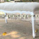 French Antique Stool Indonesian Furniture - Upholstery Stool Classic Furniture