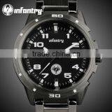 INFANTRY 2015 Men's Black Stainless Steel Cheap Military Watch