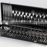 72pcs Stainless Steel Cutlery Set With Wooden Box Packing