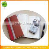 Decorative Artificial Leather Cover Glue Binding A6/a5/a4 Diary With Embossing Logo and Line Print thumbnail-1