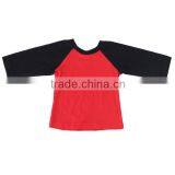Wholesale 2016 Dark Blue Raglan Shirts Body Pink Trim and Sleeve Boys Matching Girls Kids Fashion Clothes thumbnail-2