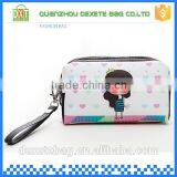 Fashion Zipper Portable Cosmetic pu Organizer Bag With Two Main Compartment thumbnail-1