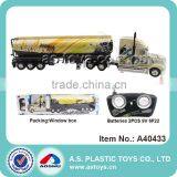 1:32 Scale 6CH oil tanker large plastic rc dump truck toy