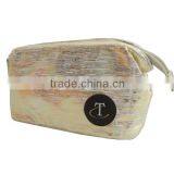 Gold PU Cosmetic Bag/trending Brand Cosmetic Bag Wholesale thumbnail-2