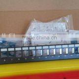 1U UTP RJ-45 Patch Panel Classic Black Black Aluminium For 24 K6/K5e Jacks thumbnail-3