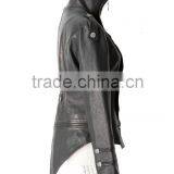 Punk Rave Gothic Winter Slim Unisex Military Jacket Coat Cowhide Leather thumbnail-3