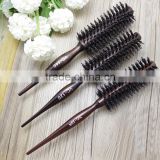 wholesale salon curl round wood wooden boar bristle nylon hair brush