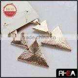 STOCK 3 Pieces Triangle Alloy Pendant With Enamel Craft Earring thumbnail-1