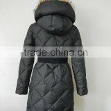 Winter Season Real Fur Trim Hood Puffy Quilted Long Down Coats for Women thumbnail-4