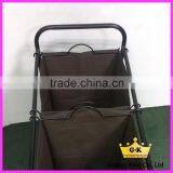 New Design Waterproof Oxford 2 Bins Bags Laundry Sorter Cart With Wheels thumbnail-4