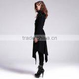 Devil Fashion 2015 PUNK Gothic Long Coat Black Jacket Made in China CT014 thumbnail-3