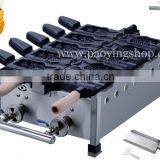 (3 in 1) 5pcs Fish Waffle Commercial Use Non-stick LPG Gas Ice Cream Taiyaki Maker + Batter Dispenser + Stuffing Scoop