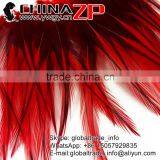 ZPDECOR Top Quality Feather Dyed Red Lace Pointy Rooster Cape Feathers thumbnail-1