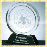 Best Seller Round Laser Engraved Crystal Trophy For Business Cooperation Gifts