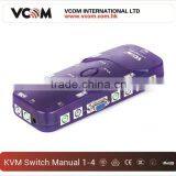 High Quality 1 to 4 Ports Push Button Auto KVM Switch