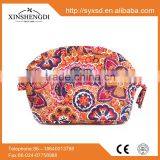 IR022 Classic High Quality Ladies Floral Fabric Quilted Cotton Fashion Woman Clear Travel Cosmetic Bag thumbnail-1