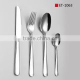 Stainless steel flatware set place setting for North America market