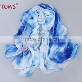 Cheap Fancy Chiffon Silk Fabric Shawl Scarves for Lady Women Low Price thumbnail-3