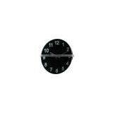 Cason Jet Black Round Glass Wall Clock thumbnail-2