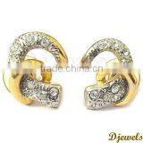 Fish Shape Diamond Earrings, Latest Diamond Earrings, Wedding Earring Jewelry thumbnail-1