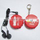Bottle Cap Shape Mini Portable fm Radio With Keychain