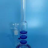 Newest Blue Color Glass Bongs Glass Water Pipe Double Honey Comb With Glass Bowl Oil Rig Glass Bubbler thumbnail-1