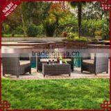 Classical Simple Home Backyard Poolside 4-piece Rattan Sofa Set Furniture thumbnail-1