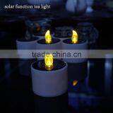 Solar Power Rechargeable LED Tealight Candle Flameless,Amber Yellow Light,Perfect Table Top Decoration For Home,Restaur thumbnail-4