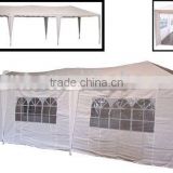 3*9m PE gazebo with two sidewalls and doors