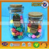 Small Cute Glass Bottle With Wooden Lid thumbnail-1