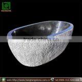 Hand Carved Black Marble Stone Bathtub thumbnail-1