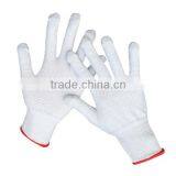 High Quality Antistatic White PU Finger Dipped Carbon Fiber,touchscreen Work Glove thumbnail-2
