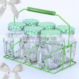 16oz Drinking Glass Mason Jar With Handle thumbnail-1